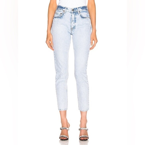 Grlfrnd Karolina High Rise Skinny Rigid Denim Light Acid Wash Jean - Picture 1 of 12